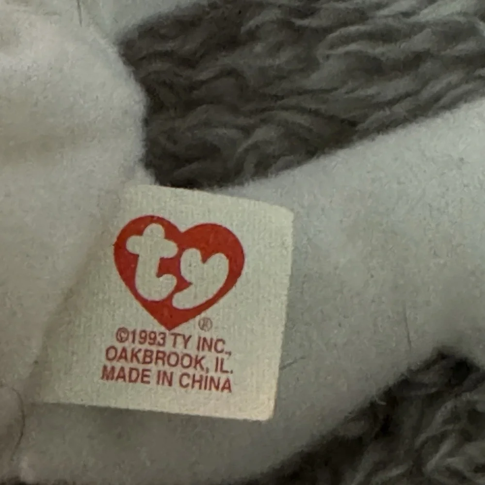 Ty Teenie Beanie Baby Maple the Bear Plush Canada White Teddy McDonald's Toy